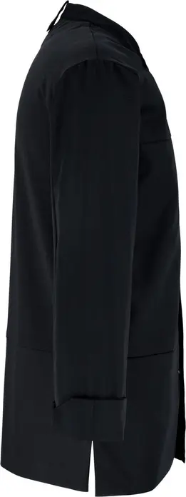 Jobeline Raphael Men's Chef Jacket, Black, Size 52, Slim Fit, 65% Polyester 35% Cotton, Breathable Pique Back, Concealed Snap Buttons, 150 g/m², All season