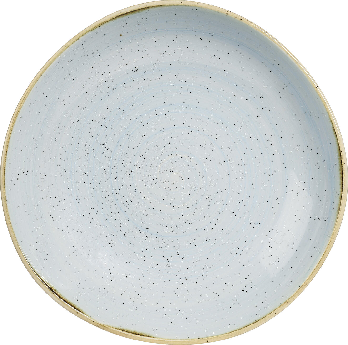 Set de 12 farfurii adânci Churchill Stonecast Organic, porțelan Duck Egg, 25.3 cm, 1100 ml, finisaj rustic pictat manual, rezistente la cuptorul cu microunde și mașina de spălat vase