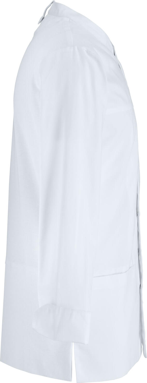 Jacket de Bucatar Jobeline Raphael cu Maneca Lunga pentru Barbati, Poliester 65% Bumbac 35%, Spate din Pique Respirabil, nasturi tip Press, Alb, Marime 48