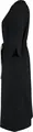 Jobeline Pippa Women's Professional Dress, Size 40, Cotton-Polyester Blend, Straight Cut with Midi A-line Skirt, 3/4 Sleeves, Adjustable Waist, Black