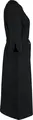 Jobeline Pippa Women's Professional Dress, Size 40, Cotton-Polyester Blend, Straight Cut with Midi A-line Skirt, 3/4 Sleeves, Adjustable Waist, Black