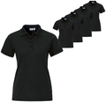 Tricou Polo PULSIVA Sunny pentru femei, maneca scurta, amestec piqué, 65% poliester 35% bumbac, 200 g/m², usor de intretinere, set de 5 piese