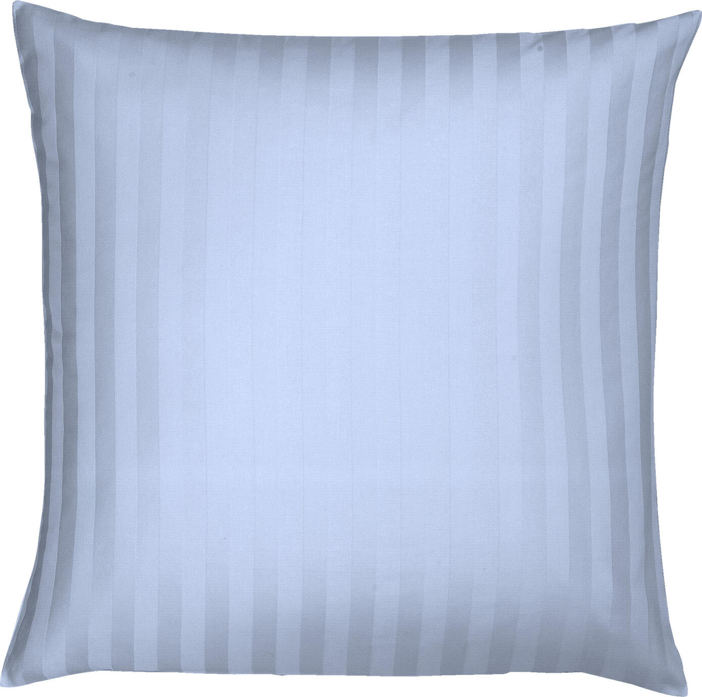 LUSINI Solutions GmbH Rom-Meran Pillow Cover, 100% Mercerized Cotton Damask, 65x100 cm, Light-Blue Classic Stripe, Hotel Closure, OEKO-TEX Standard 100