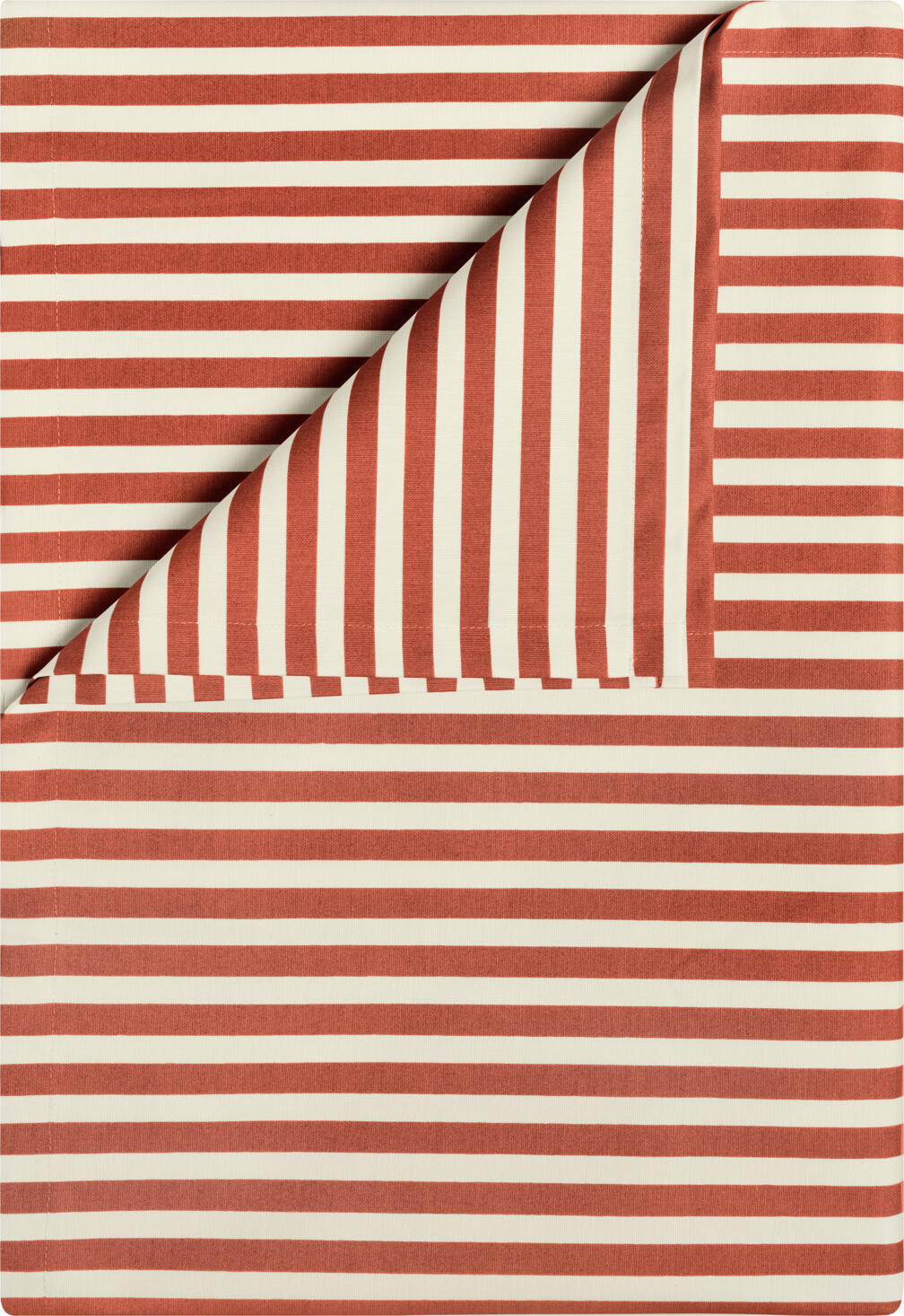 LUSINI Valiano Outdoor Rectangular Tablecloth, 130x170 cm, Red/White Striped, Stain-Resistant Acrylic Coated Blended Fabric, UV Resistant, OEKO-TEX