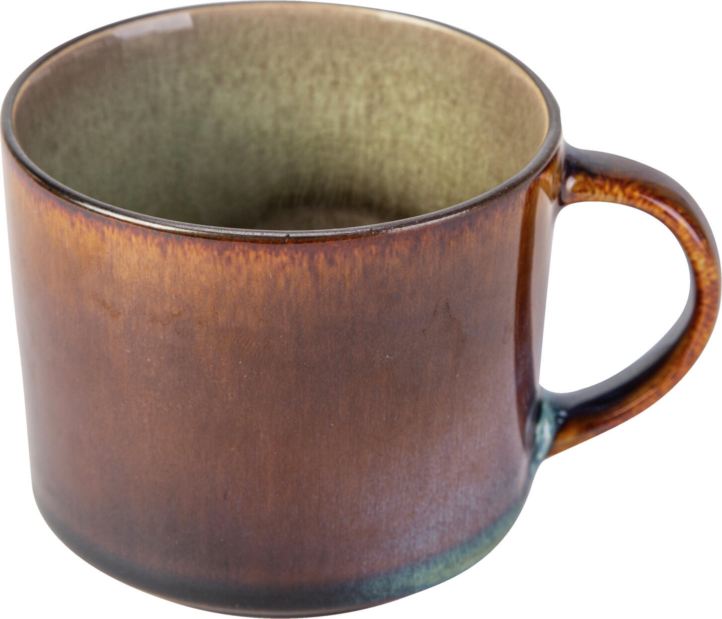 Cosy & Trendy Quintana Coffee Cup Set of 6, 220 ml Porcelain Handmade Cups, Green Gradient, Dishwasher and Microwave Safe