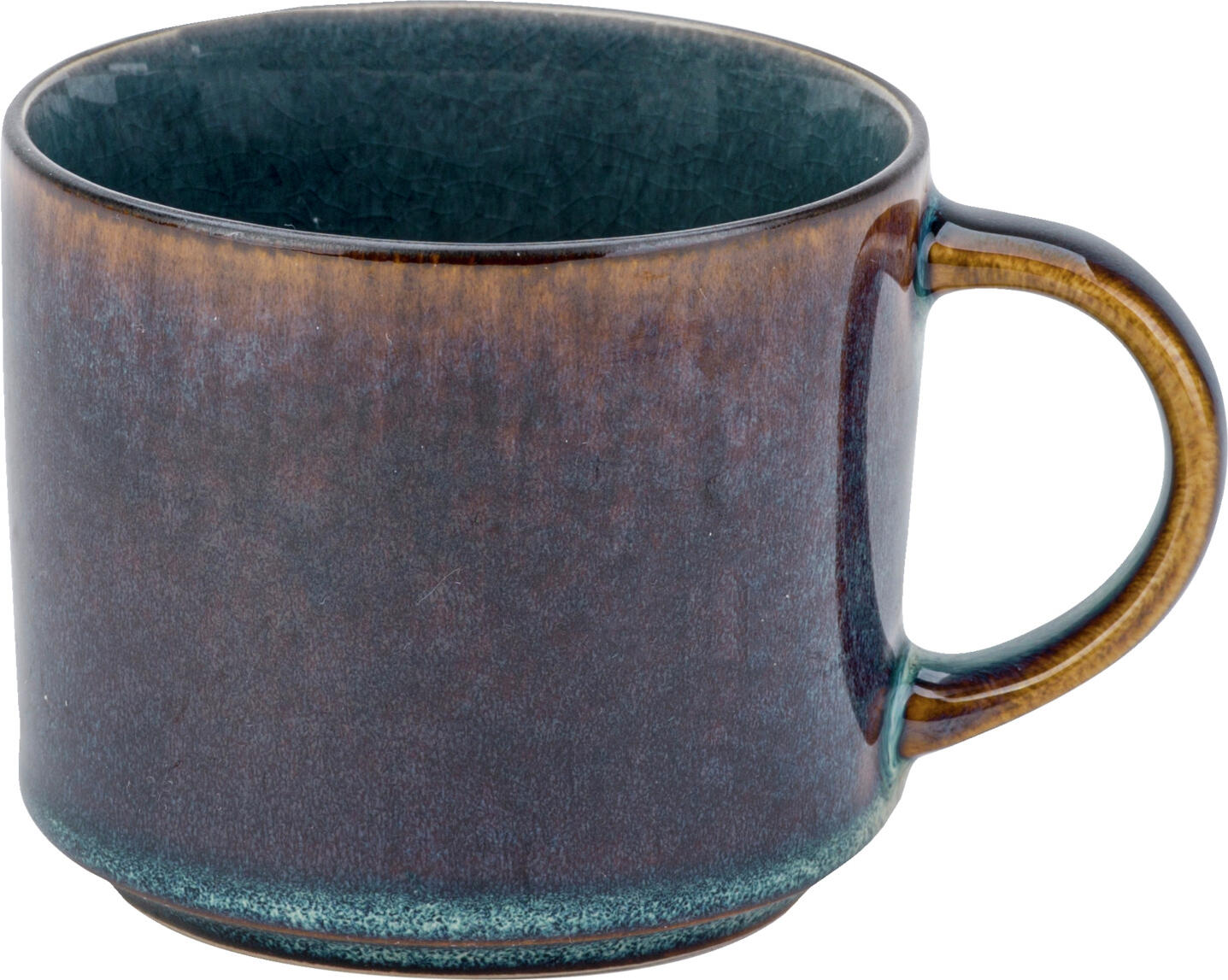 Set de 6 cești de cafea Cosy & Trendy Quintana, 220ml Porțelan Albastru Lucrate Manual, Compatibile cu Mașina de Spălat Vase și Cuptorul cu Microunde, 8x6.7 cm