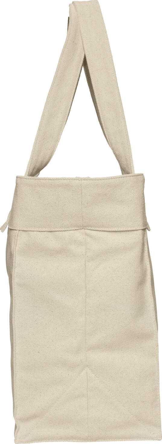Geanta de Wellness si Plaja LUSINI Pula, Bumbac 100% Canvas 450 g/m², 50x35x20 cm, Bej, cu Buzunar Interior cu Fermoar si Curele de Umar