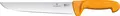 Victorinox Swibo Straight Butcher Knife, 24 cm Blade, 36.5 cm Total Length, Polished Tempered Steel Blade, Non-Slip Orange Polyamide Handle, Corrosion Resistant, Made in Switzerland