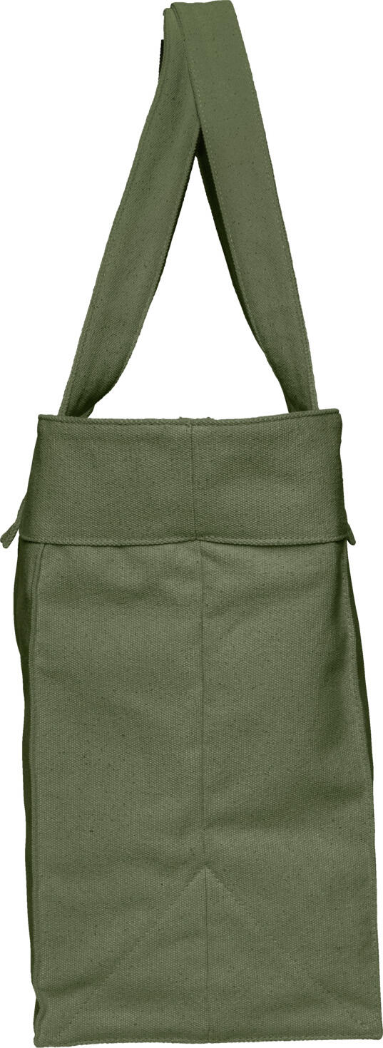 Geanta Wellness LUSINI Solutions GmbH Pula, 100% bumbac canvas, 50x35x20 cm, Compartiment principal mare cu buzunar cu fermoar, Bretele de umar, Masliniv