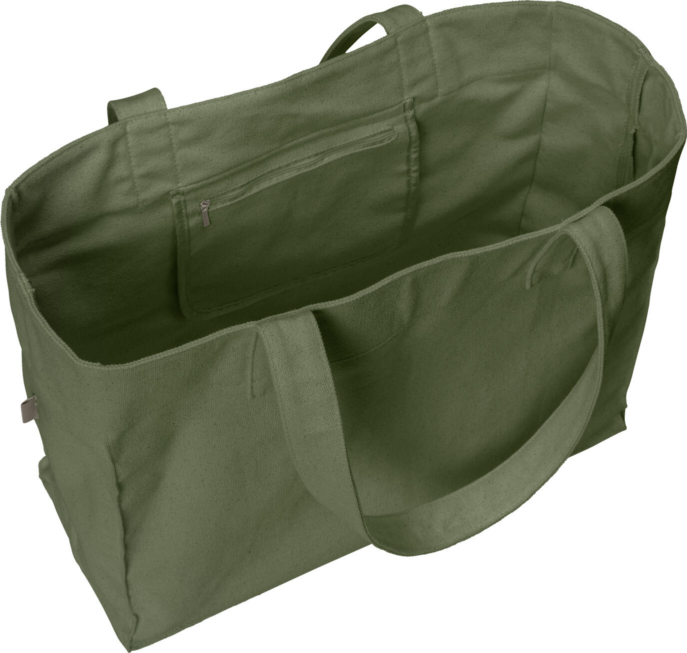 Geanta Wellness LUSINI Solutions GmbH Pula, 100% bumbac canvas, 50x35x20 cm, Compartiment principal mare cu buzunar cu fermoar, Bretele de umar, Masliniv