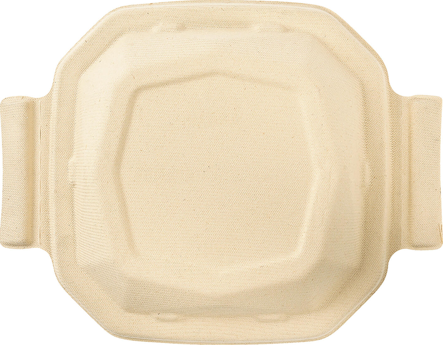 Duni Sugar Cane Lid Eco V, Biodegradable Bagasse Disposable Lids, 24.4 x 19.2 x 3.2 cm, Square, Brown, Microwaveable, Set of 50 Pieces