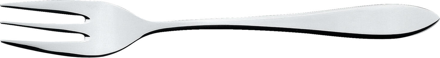VEGA Salerno Cake Fork Set of 12, 18/10 Chrome-Nickel Stainless Steel, Mirror Polished, 15.5 cm, Silver