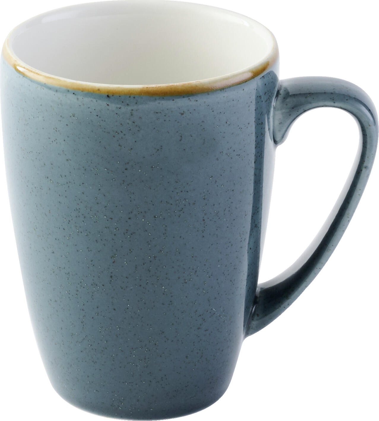 Cești de cafea Churchill Stonecast Blueberry, Porțelan Super Vitrificat, 340ml, Albastru/Maro, Rezistente la Microunde și Mașina de Spălat Vase, Set de 12 piese