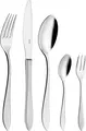 Set de 12 cutite de masa VEGA Salerno matt, otel inoxidabil crom 13/0, rezistente la rugina, argintii, 22.5 cm, sigure la masina de spalat vase