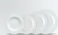 Set de 4 piese farfurii din porțelan Pulsiva Eco, culoare albă, stivuibile, rezistente la mașina de spălat vase și cuptor cu microunde
