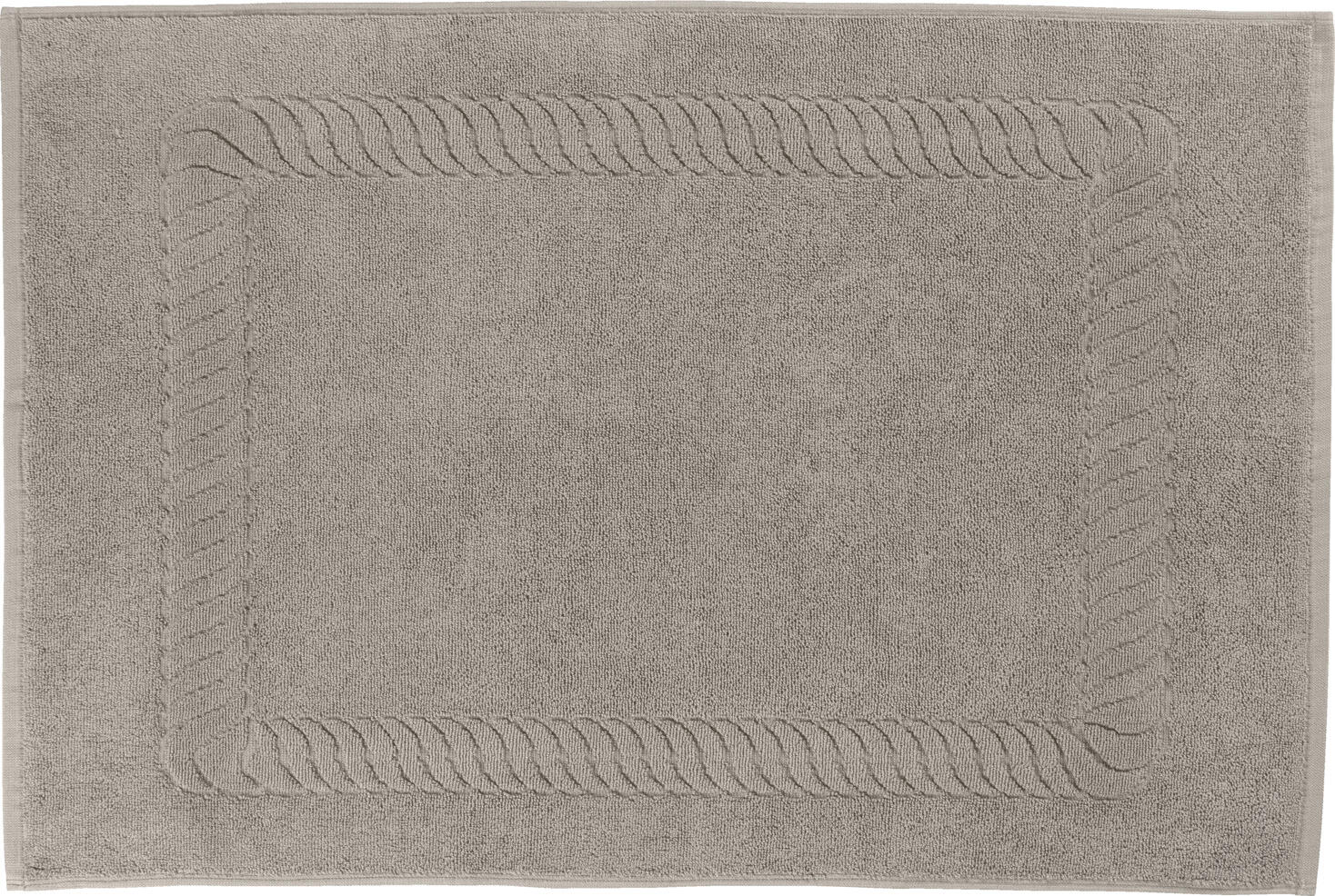 Коврик для ванной ERWIN M. Bermuda 2.0, 100% хлопковый махровый, 50x70 см, серо-каменный, гигроскопичный, быстросохнущий, для отелей, OEKO-TEX Standard 100