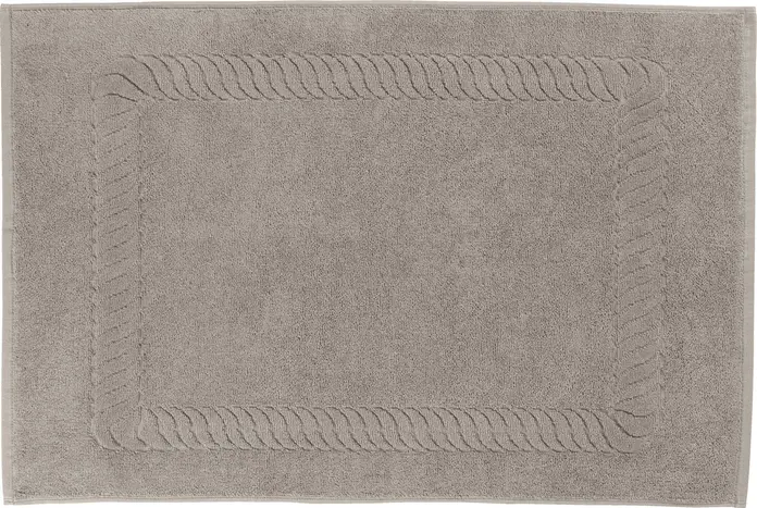 Коврик для ванной ERWIN M. Bermuda 2.0, 100% хлопковый махровый, 50x70 см, серо-каменный, гигроскопичный, быстросохнущий, для отелей, OEKO-TEX Standard 100