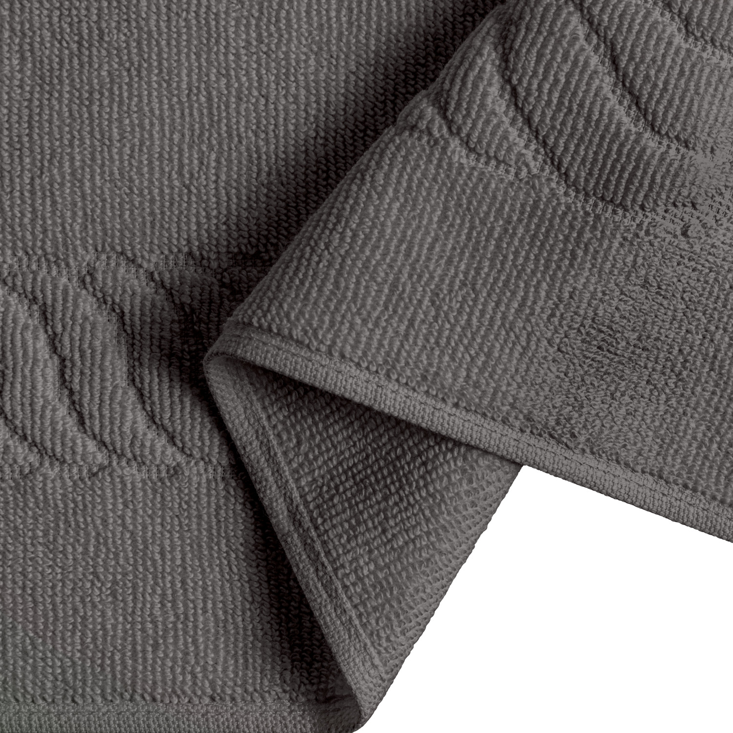 ERWIN M. Bermuda 2.0 Bath Mat, 100% Cotton Terry Towelling, 50x70 cm, Anthracite Grey, 600 g/m², Absorbent and Quick-Drying, OEKO-TEX Standard 100