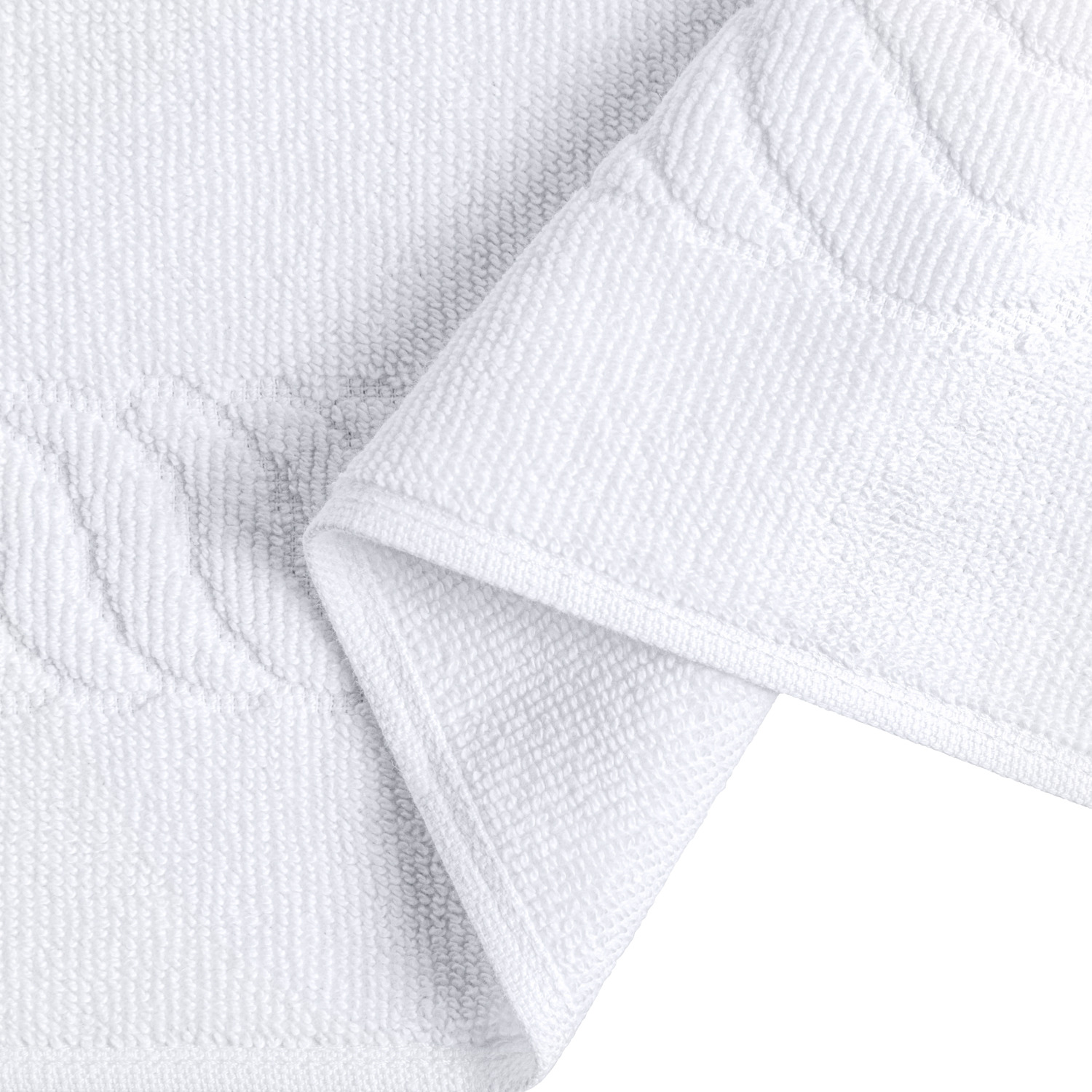 ERWIN M. Bermuda 2.0 Bath Mat, 100% Cotton Terry Towelling, 50x70 cm, White, Absorbent and Quick-Drying, OEKO-TEX Standard 100, Professional Hotel Quality