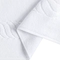 ERWIN M. Bermuda 2.0 Bath Mat, 100% Cotton Terry Towelling, 50x70 cm, White, Absorbent and Quick-Drying, OEKO-TEX Standard 100, Professional Hotel Quality