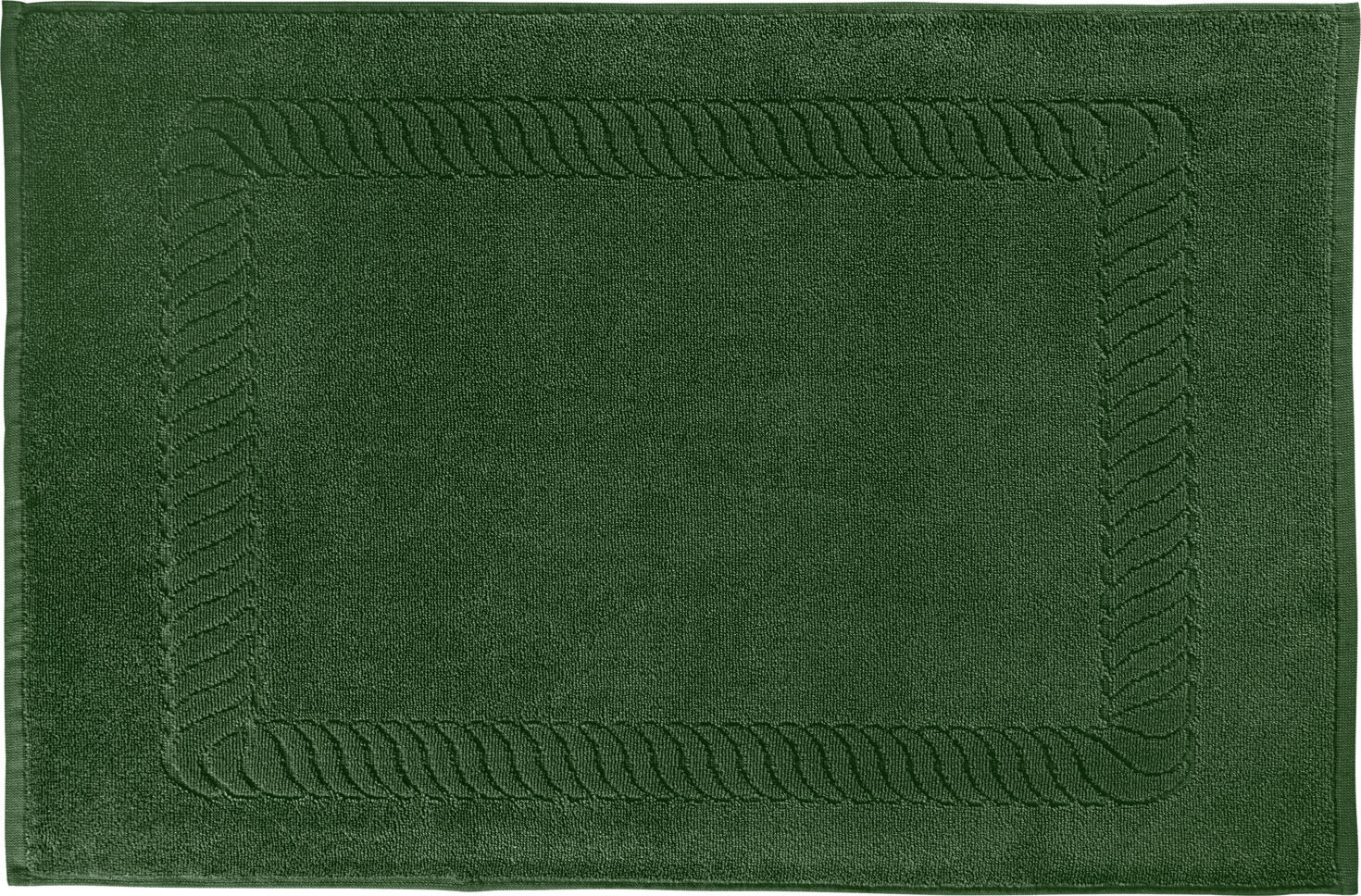 ERWIN M. Bermuda 2.0 Bath Mat, 100% Cotton Terry Towelling, 50x70 cm, Dark Olive, Absorbent Professional Hotel Quality, OEKO-TEX Standard 100