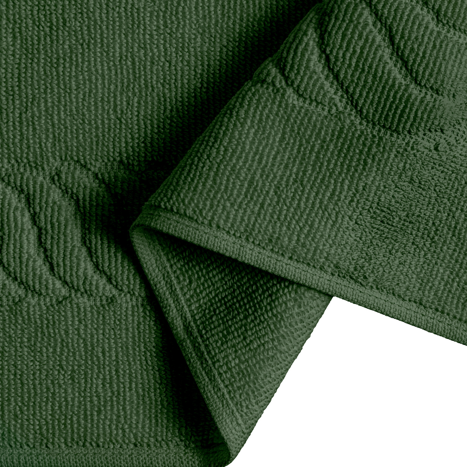 ERWIN M. Bermuda 2.0 Bath Mat, 100% Cotton Terry Towelling, 50x70 cm, Dark Olive, Absorbent Professional Hotel Quality, OEKO-TEX Standard 100