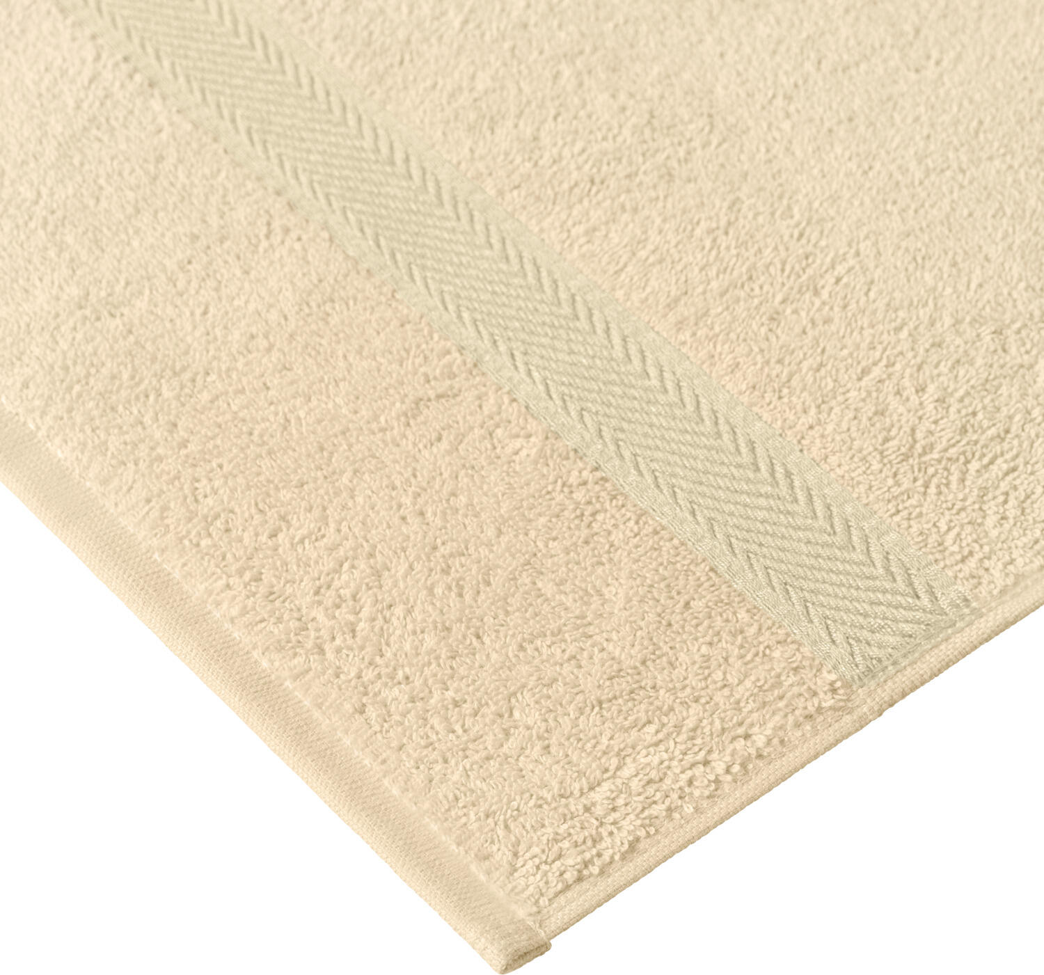 ERWIN M. Bermuda 2.0 Washcloth Set of 5, 100% Cotton Terry Towelling, 30x30 cm, Beige, with Hanging Loop and Double Seams, OEKO-TEX Standard 100