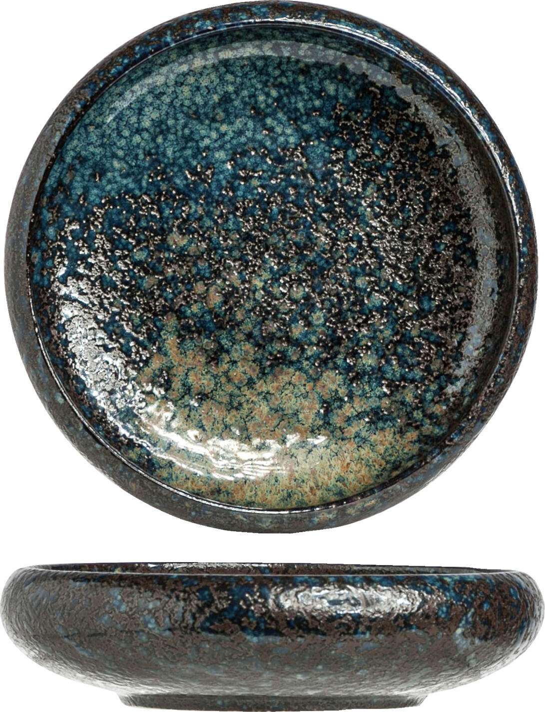 Cosy & Trendy Yoru Stoneware Bowls, 3 pieces, 300 ml, 15 cm Diameter, 4 cm Height, Glazed Rough Rustic Texture, Dishwasher and Microwave Safe, Professional HoReCa Sushi Presentation
