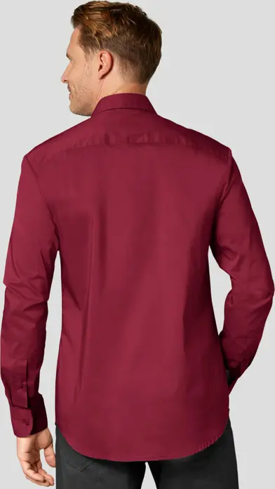 Jobeline Noah Men's Long Sleeve Work Shirt, Cotton-Polyester Stretch Blend, Kent Collar, Concealed Placket, Regular Fit, OEKO-TEX Certified