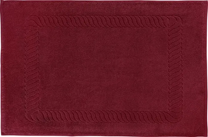 Коврик для ванной ERWIN M. Bermuda 2.0, 100% хлопок (махровая ткань walk), 50x70 см, бордовый, гигроскопичный и быстросохнущий, стандарт OEKO-TEX 100