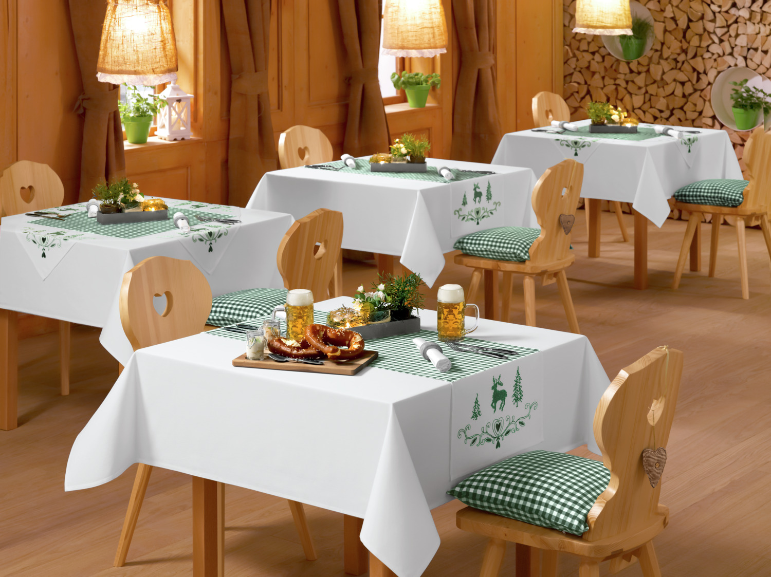 Pulsiva Oblia Tablecloth Fabric by the Metre, 140 cm Width, White, 52% Polyester 48% Cotton Blend, Easy Iron, Hard-wearing, 230 g/m²