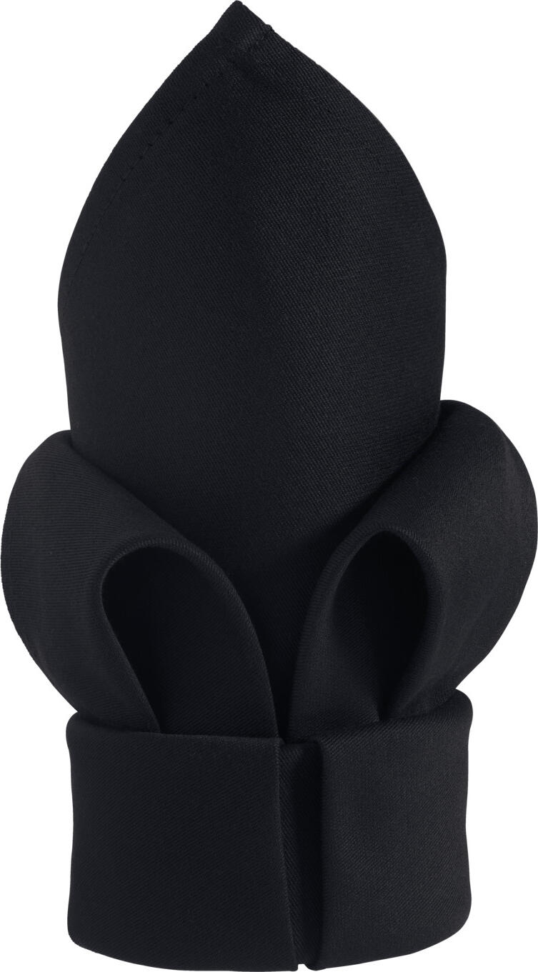 PULSIVA Oblia Cloth Napkins, Set of 48 Pieces, 40x40 cm, Black, Blended Fabric Polyester and Cotton, Durable and Easy Iron