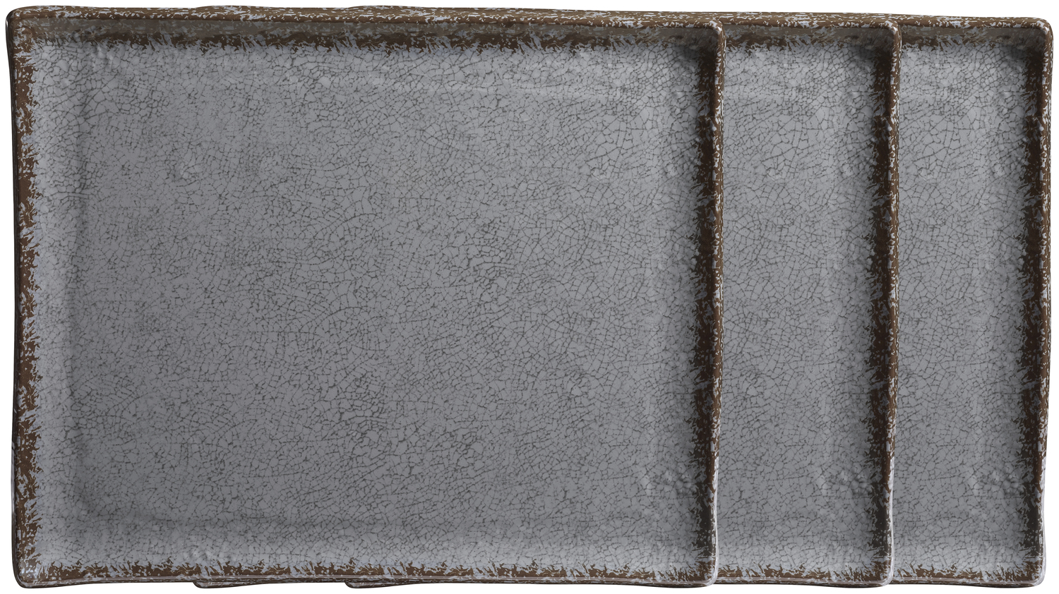 VEGA LUSINI Solutions GmbH Buffet platter Portage rectangular Buffetplatte Portage rechteckig Buffet platter Portage rectangular; GN 1/2, 32.5x26.5x2 cm (LxWxH); grey; 3 piece / pack Buffetplatte Portage rechteckig; GN 1/2, 32.5x26.5x2 cm (LxBxH); grau; 3 Stück / Pack Platter made of melamine with rim. Particularly durable due to high impact and break resistance. Application range between -30 °C to +70 °C. Stackable for space-saving storage. Dishwasher safe. Not cut resistant. Platte aus Melamin mit Rand. Besonders langlebig durch hohe Stoß- und Bruchfestigkeit. Einsatzbereich zwischen -30 °C bis +70 °C. Stapelbar für eine platzsparende Aufbewahrung. Spülmaschinenfest. Nicht schnittfest.