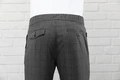 Jobeline Move Karo Men's Chef Trousers, Slim Fit, Glencheck Plaid, 65% Polyester 35% Cotton, Stretch Waistband, Anthracite, Size 58