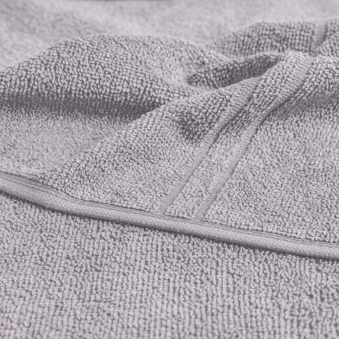 LUSINI Solutions GmbH Dina Hand Towel, 100% Cotton Twisted Terry, 50x100 cm, 500 g/m², OEKO-TEX Standard 100, High Absorbency, Light Grey