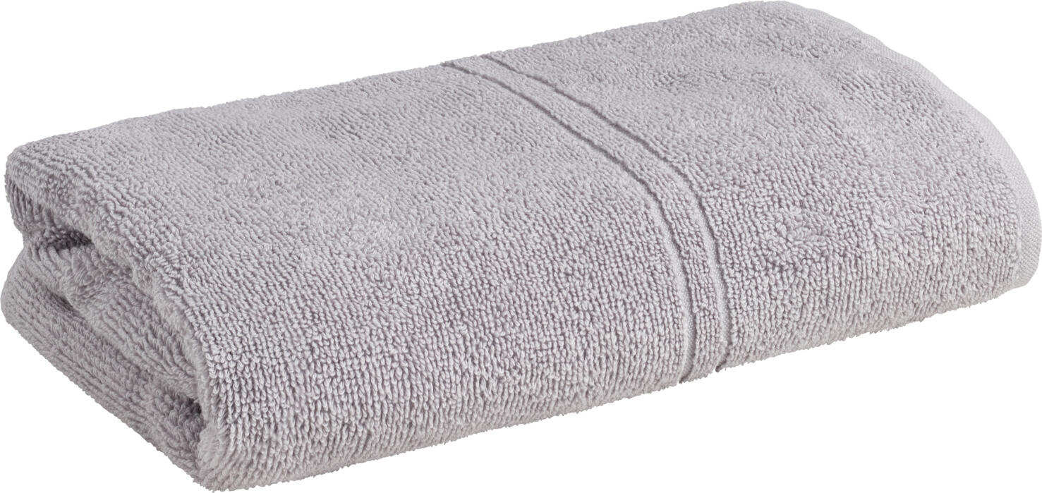 LUSINI Solutions GmbH Dina Hand Towel, 100% Cotton Twisted Terry, 50x100 cm, 500 g/m², OEKO-TEX Standard 100, High Absorbency, Light Grey