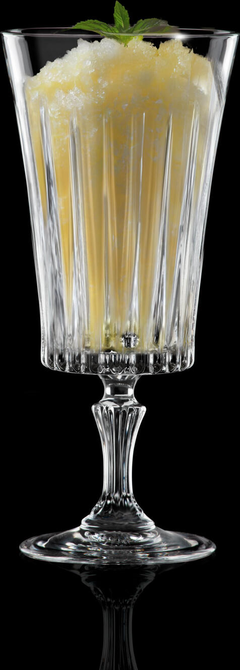 RCR Timeless High Ice Cream and Dessert Cup, 420 ml, Crystal Glass, Classic Cut Design, Transparent, Set of 6