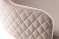 Scaun pivotant VEGA Twist din catifea, cadru din lemn de stejar, quilting cu model diamant, 46x47x85 cm, sarcina max 160 kg, certificat FSC, Taupe