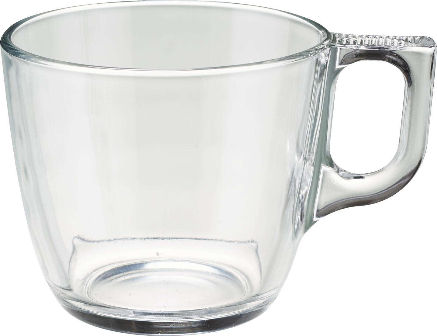 Set de 6 cești de cafea Arcoroc Galicia, 220 ml din sticlă securizată, transparente, robuste cu perete gros, rezistente la mașina de spălat, 10.7x7.1 cm