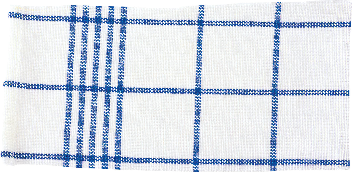 PULSIVA Tea Towels Set, 100% Cotton and Linen Blend, 180 g/m², 50x70 cm, 10 pieces, White/Blue, Absorbent Low Lint Kitchen Towels for Glass Drying, Multi-model Pack