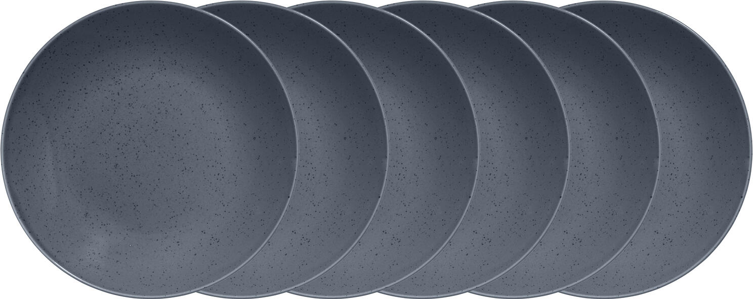 VEGA LUSINI Solutions GmbH Plate Alessia deep Teller Alessia tief Plate Alessia deep; 1400 ml, 25x5.6 cm (ØxH); grey; round; 6 piece / pack Teller Alessia tief; 1400 ml, 25x5.6 cm (ØxH); grau; rund; 6 Stück / Pack Colored porcelain plates with irregular speckles. Without flag. Dishwasher safe and microwaveable. Farbige Teller aus Porzellan mit unregelmäßigen Sprenkeln. Ohne Fahne. Spülmaschinenfest und mikrowellengeeignet.