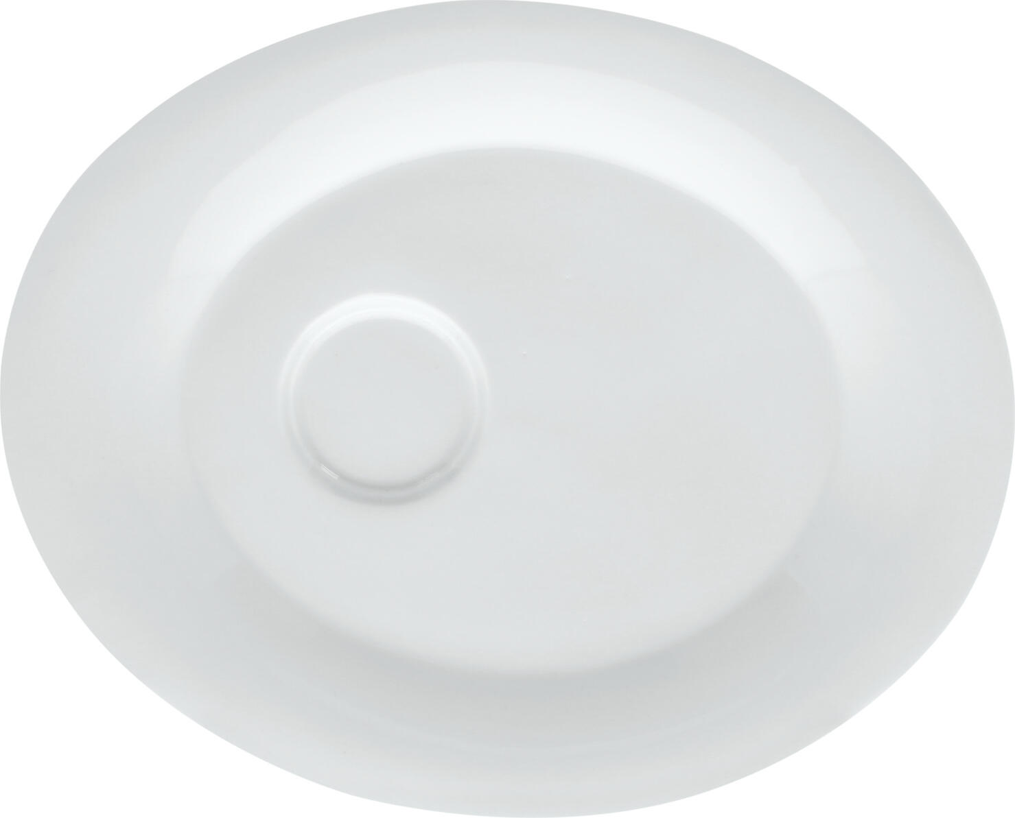 Set de 6 farfurii LUSINI Pallais Combi, porțelan alb, formă ovală, 23.5 x 19 cm, rezistente la mașina de spălat vase și cuptor cu microunde