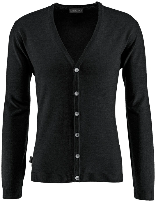 Jobeline Cristiano Men's Cardigan, Extrafine Merino Wool Blend, V-Neck Button Placket, Regular Fit Long Sleeve Knit Workwear