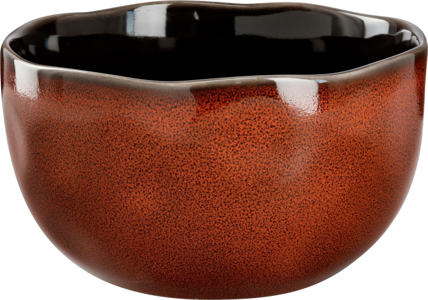 Vega Oriento Stoneware Bowl Set of 6, Hand-Painted Terracotta Orange, 950ml, 15cm Diameter, Dishwasher and Microwave Safe