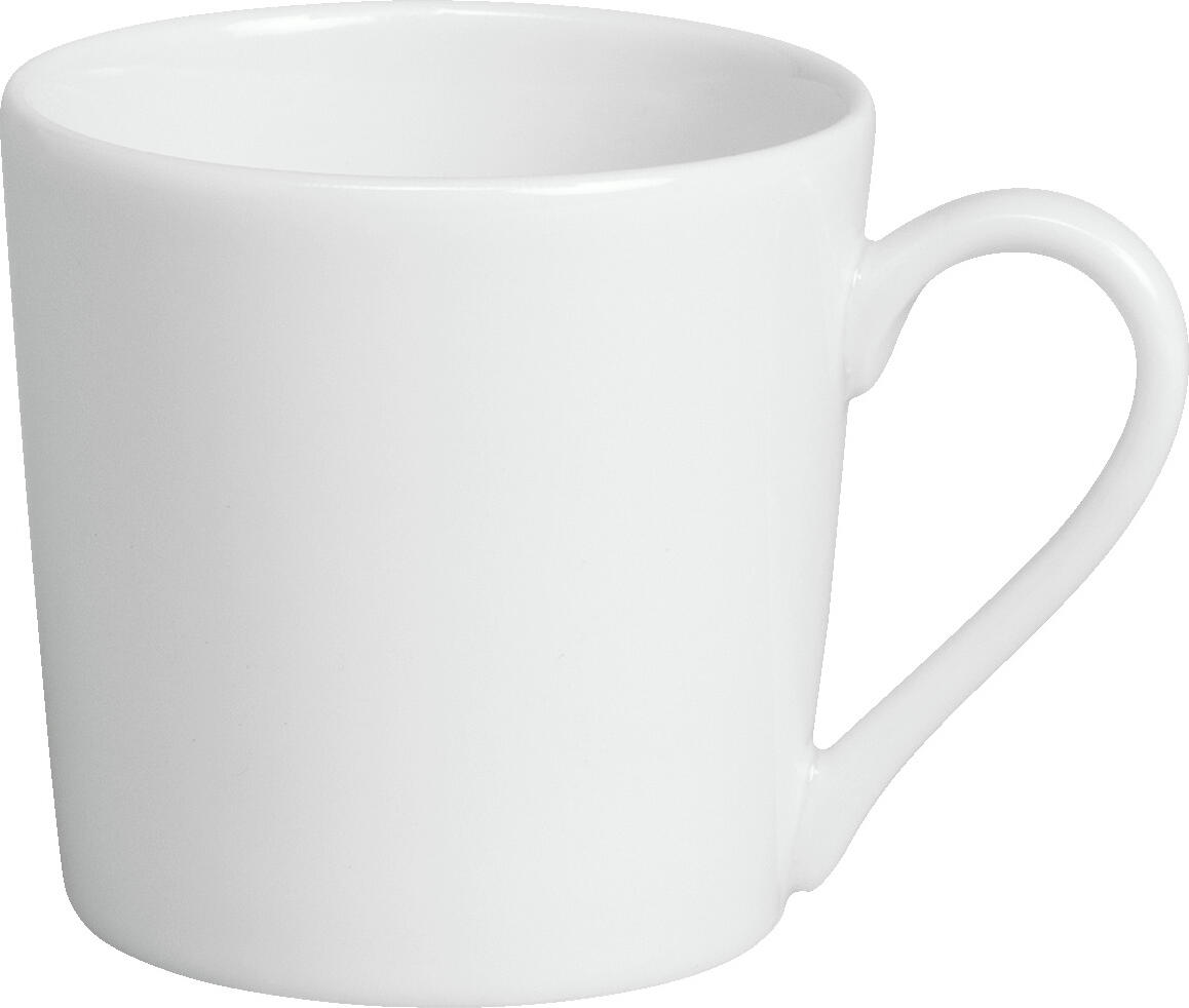 LUSINI Noon Espresso Cup Set of 6, White Porcelain, 100 ml, Dishwasher and Microwave Safe, Stackable, Professional Catering