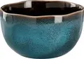 Vega Oriento Bowl Set of 6, Blue Speckled Stoneware, Hand-Painted Unique Irregular Edges, 950 ml, 15 cm Diameter, Dishwasher and Microwave Safe