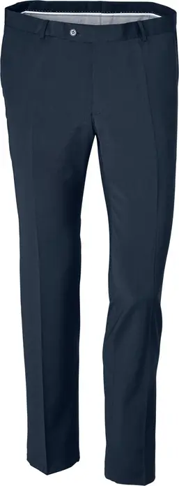 Мужские брюки Jobeline Finley, прямой крой Regular Fit, износостойкая смесовая ткань с шерстью, темно-синие, размер 44