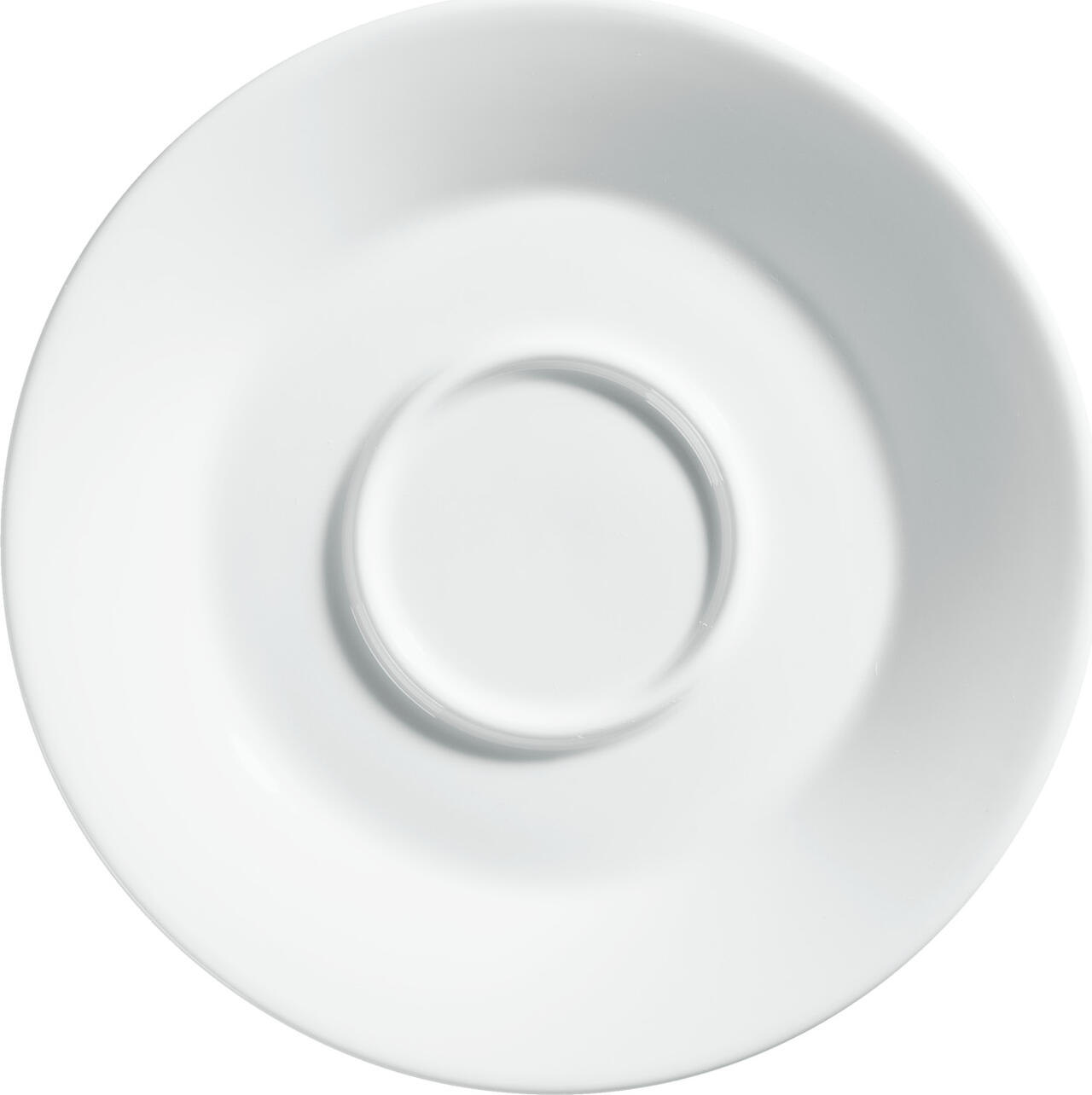VEGA Bistro Porcelain Saucers, White, 14 cm Diameter, Dishwasher and Microwave Safe, Set of 6