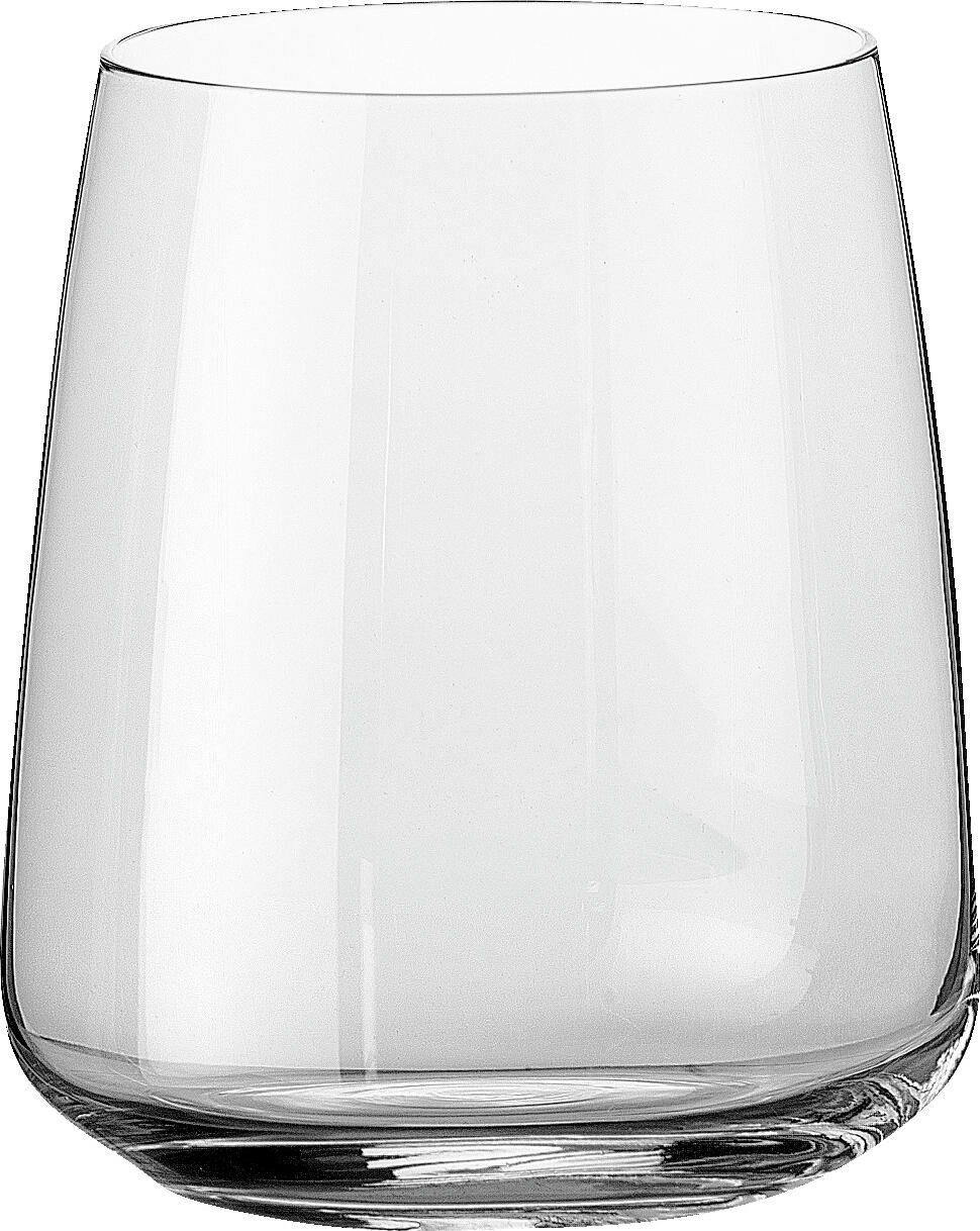 Bormioli Rocco Aurum Universal Glass Set of 6, 370 ml Crystal Glass, Transparent, Stemless, Dishwasher Safe