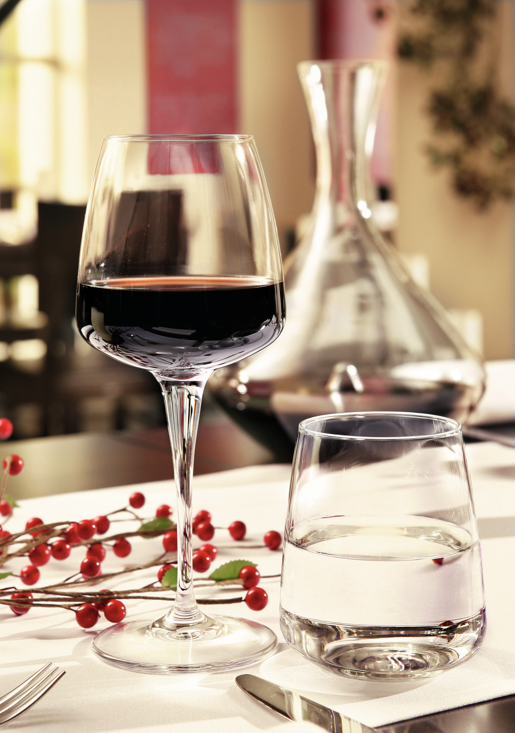Bormioli Rocco Aurum Universal Glass Set of 6, 370 ml Crystal Glass, Transparent, Stemless, Dishwasher Safe